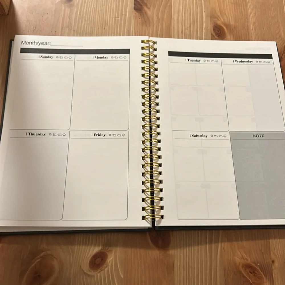 Blank planner
